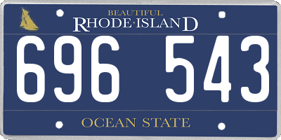 RI license plate 696543