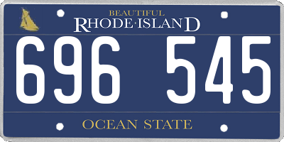 RI license plate 696545