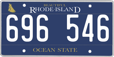 RI license plate 696546