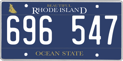 RI license plate 696547