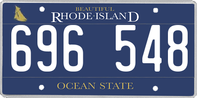 RI license plate 696548