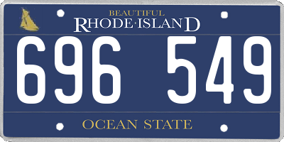 RI license plate 696549