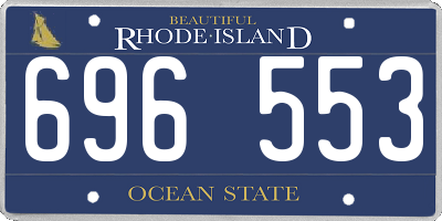 RI license plate 696553