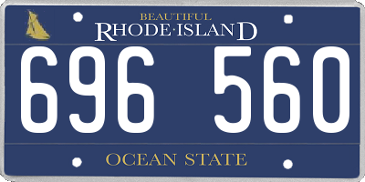 RI license plate 696560