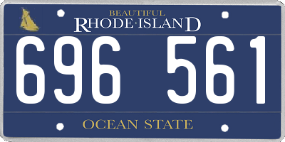 RI license plate 696561