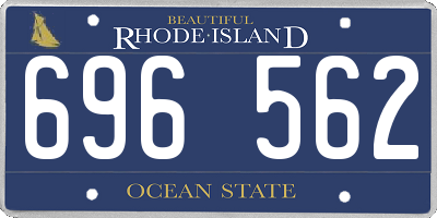 RI license plate 696562