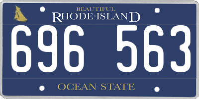 RI license plate 696563