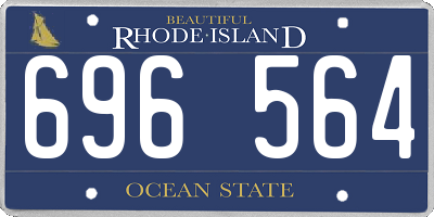 RI license plate 696564
