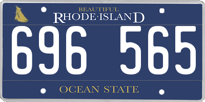RI license plate 696565