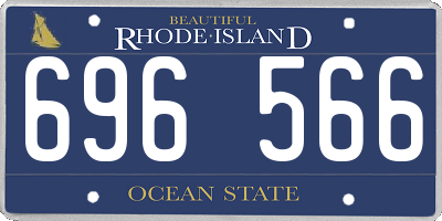 RI license plate 696566
