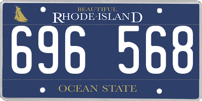RI license plate 696568