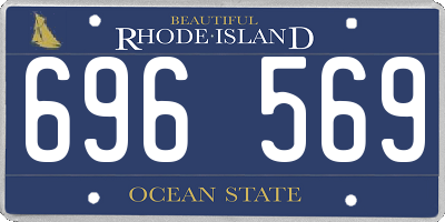 RI license plate 696569