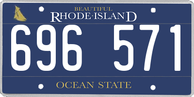 RI license plate 696571