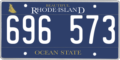 RI license plate 696573