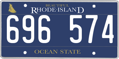 RI license plate 696574