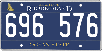 RI license plate 696576