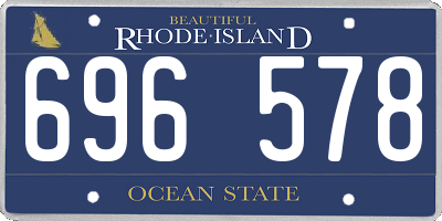 RI license plate 696578