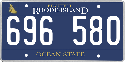 RI license plate 696580