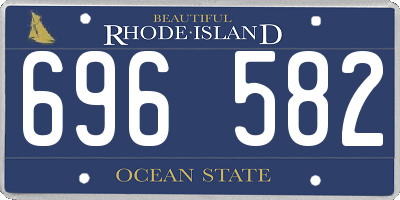 RI license plate 696582