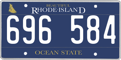 RI license plate 696584