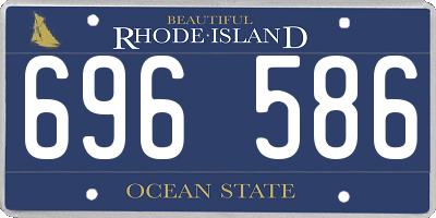 RI license plate 696586