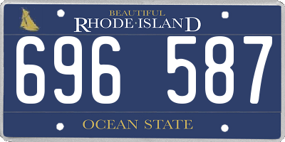 RI license plate 696587