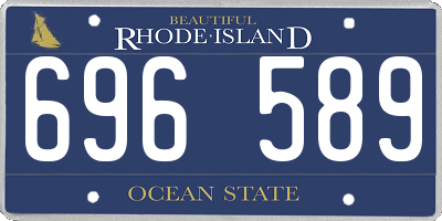 RI license plate 696589