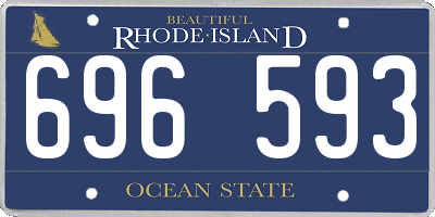 RI license plate 696593