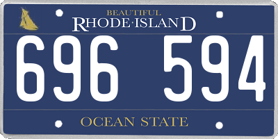 RI license plate 696594