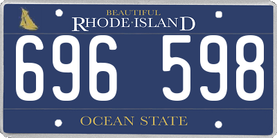 RI license plate 696598