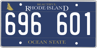 RI license plate 696601