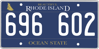RI license plate 696602