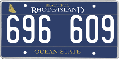 RI license plate 696609