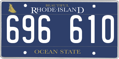 RI license plate 696610
