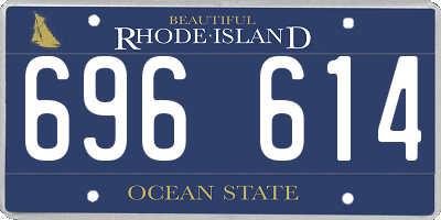 RI license plate 696614