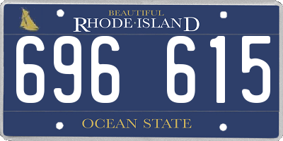 RI license plate 696615