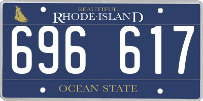 RI license plate 696617