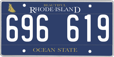 RI license plate 696619