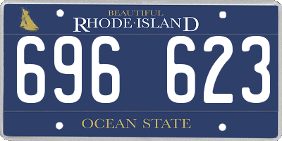 RI license plate 696623