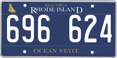 RI license plate 696624