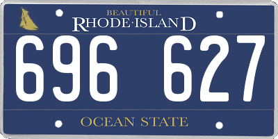 RI license plate 696627
