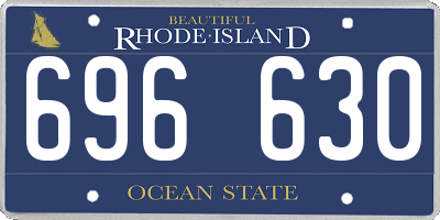 RI license plate 696630