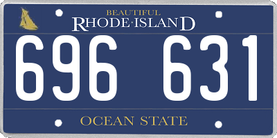 RI license plate 696631