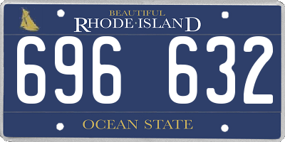 RI license plate 696632
