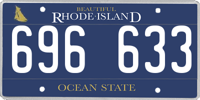 RI license plate 696633