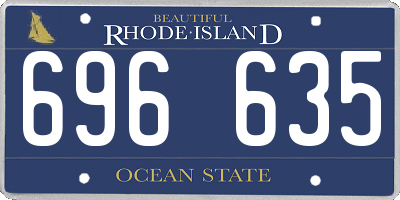 RI license plate 696635