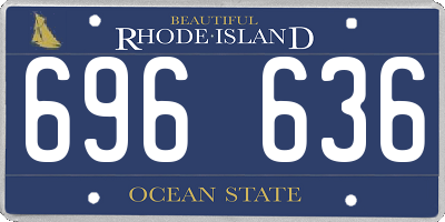 RI license plate 696636