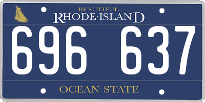 RI license plate 696637