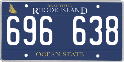 RI license plate 696638
