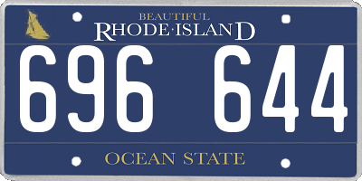 RI license plate 696644